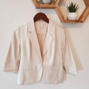 LC Lauren Conrad blazer cream size 6